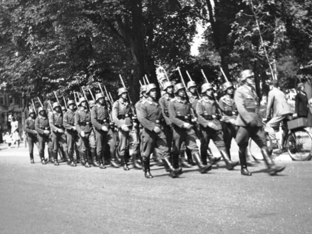 German victory parade in St Helier